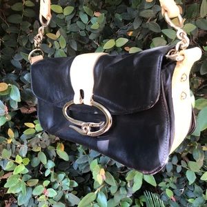 Small Black and Tan handbag by St. John Collection